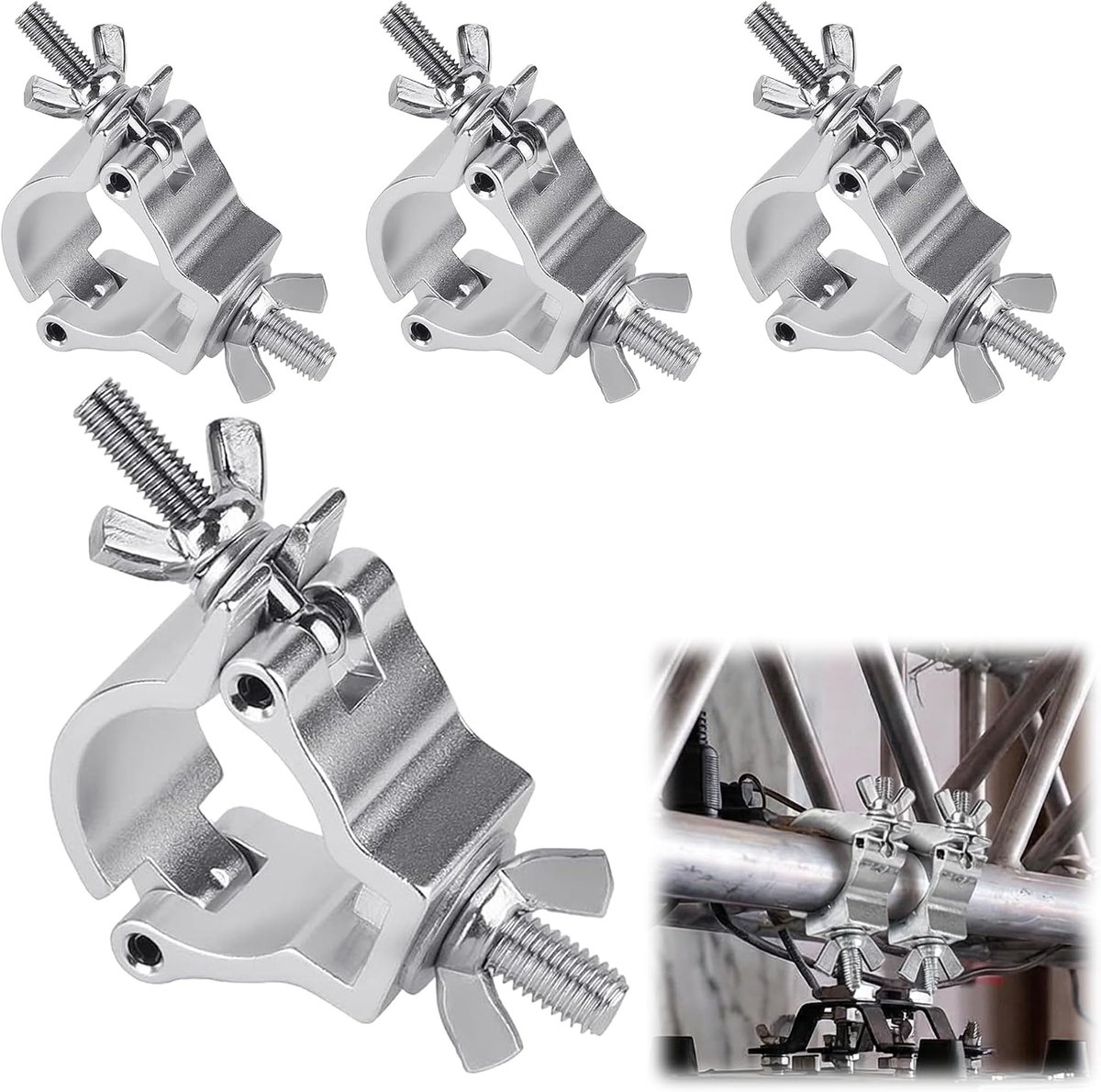 Klemmen 30-35 mm - 4 stuks Truss O Clamp aluminium podiumlicht