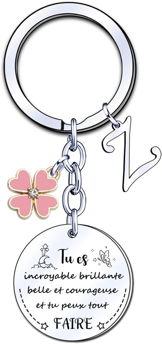 Brief Cadeau Vrouw Meisje Initiaal A-Z Zilver Sieraden Geschenken Geïnspireerd Kerstmis Verjaardag Voor Beste Vrienden, Je bent ongelooflijk glanzend mooi en moedig en je kunt
