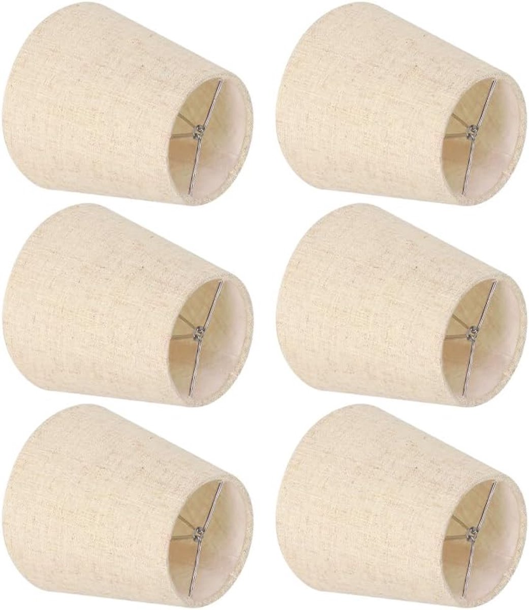 Lampenkappen voor kroonluchters Boerderij kleine lampenkap Kleine kroonluchter Lampenkappen Rustieke stijl Linnen Drum Shades Vat Stof lampenkap Clip op kroonluchter Lampenkappen