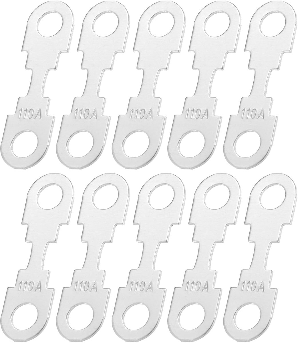 10 Stuks 110A 12V Hoge Stroom Strip Zekeringen voor Auto Audio Zekeringen Houder