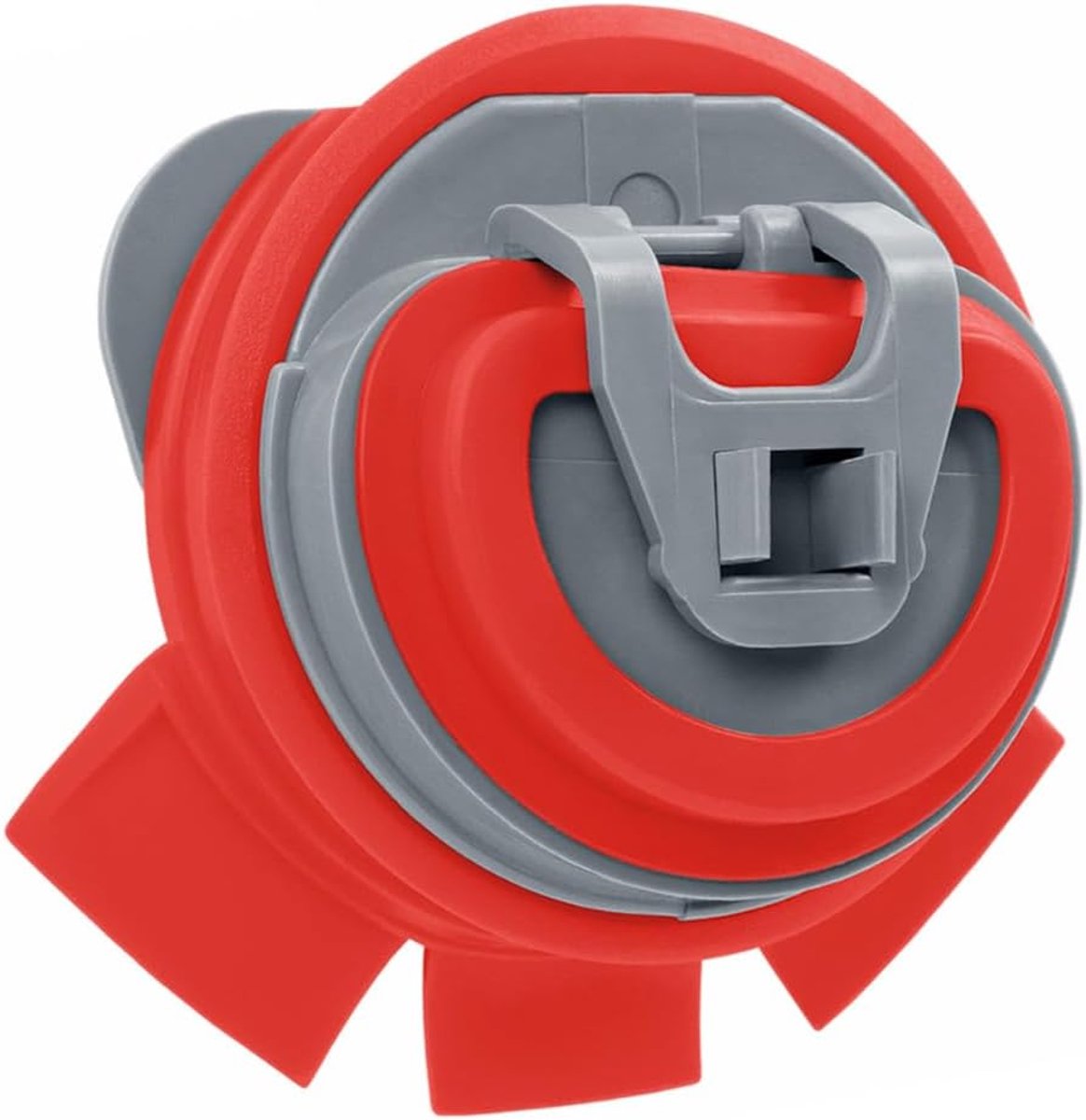 Afvoer Geurval - Zwart/Rood - RVS