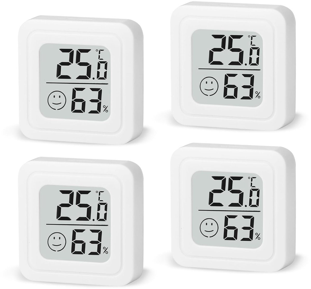 Hygrometer digitale thermometer 4 stuks kamerthermometer