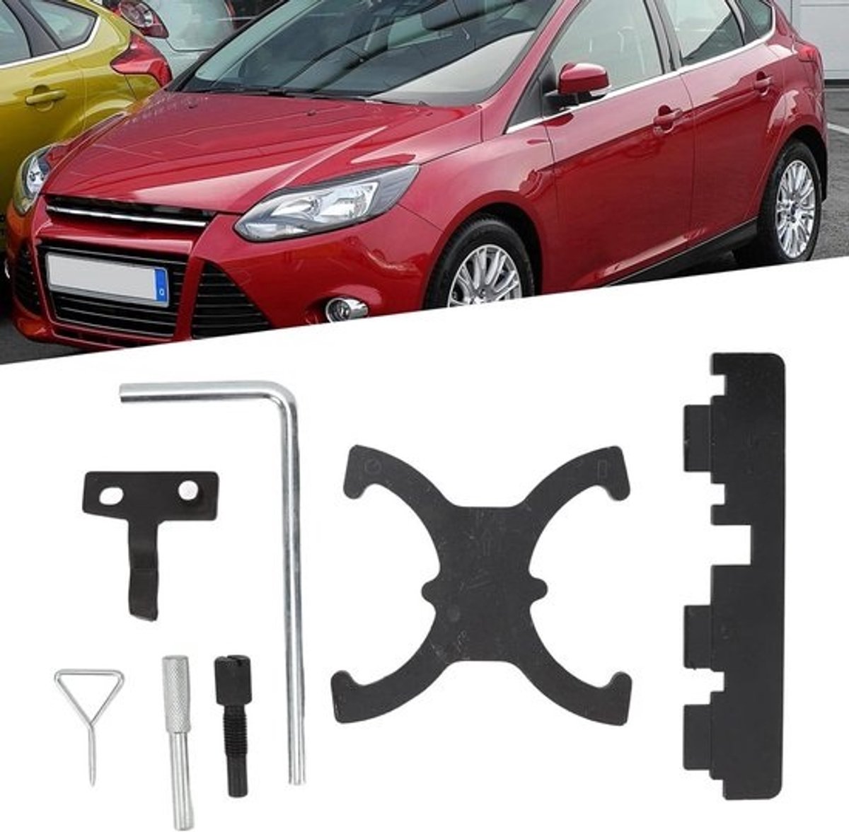 - Timing Tool Kit 7PCS Set voor EcoBoost Duratech 1.6 Motor- Nokkenas Timing Tool Kit Vervanging voor 1.5L 1.6L Motor