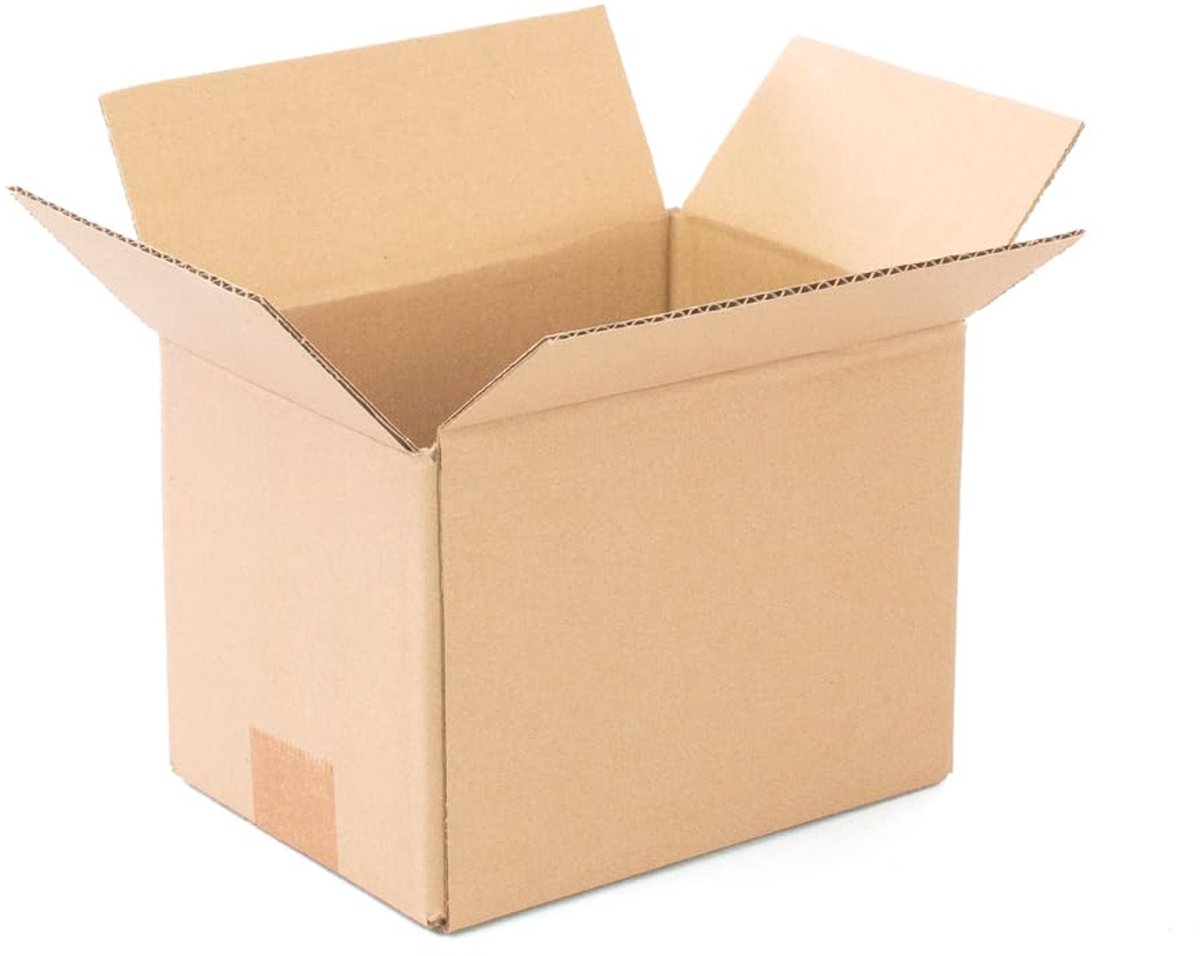 Pakket van 25 Versterkte Kartonnen Dozen met Enkele Wand, 25x15x15 cm - Gemaakt in de EU van Gerecycled Karton, Duurzaam voor Verzending, Opslag en Verhuizingen