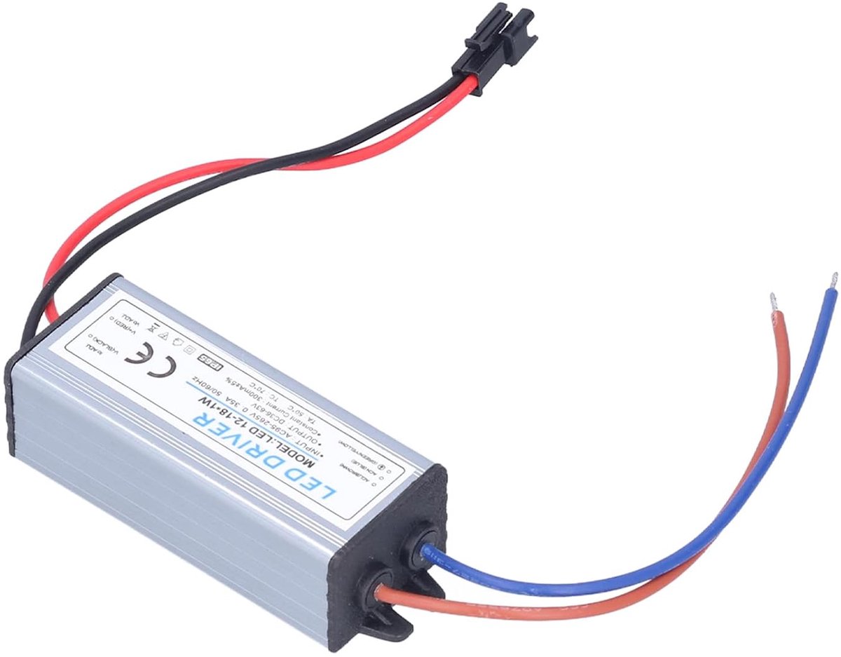 Power Driver, Aluminium Waterdichte Transformator, Constante Spanning 300mA voor 12-18 1W LED-verlichting, Perfect voor Binnenverlichtingsoplossingen