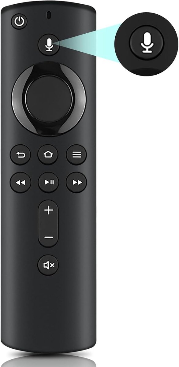 Spraakafstandsbediening (2 gen) met spraakfunctie Geschikt voor AMZ Fire-TV-stick/TV Cube en compatibel met Insignia/Toshiba/Pioneer Fires Smart TV's