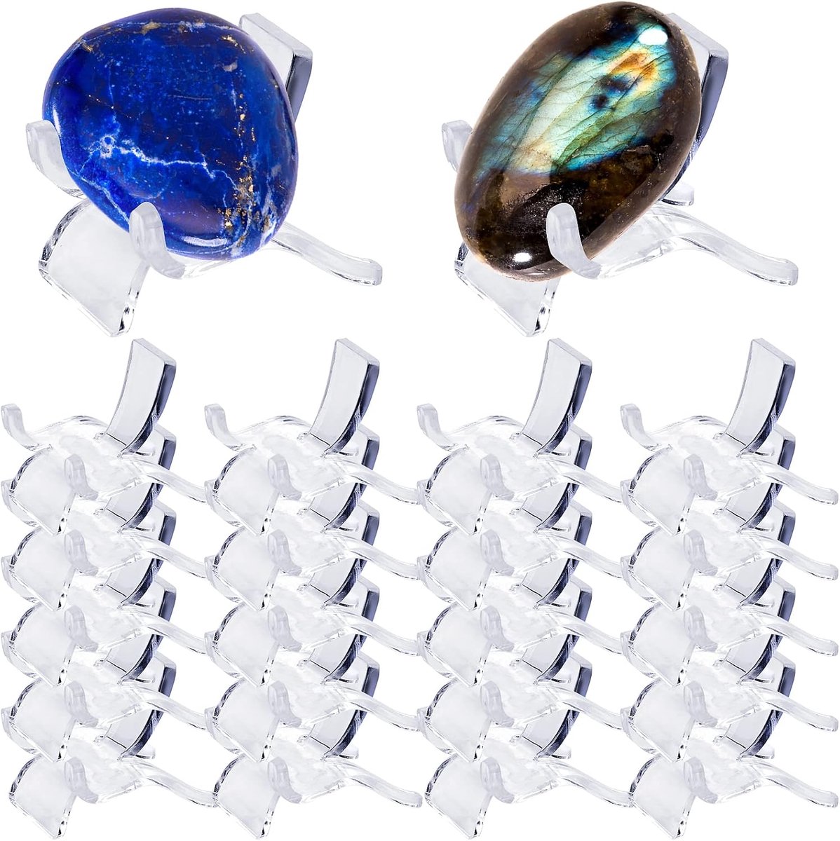20 Stuks Acryl Display Stands, Rock Display Stands Kleine Collectibles Display Houder Crystal Display Stand Clear Plastic Display voor Weergave Geodes Rock Minerale Agaat