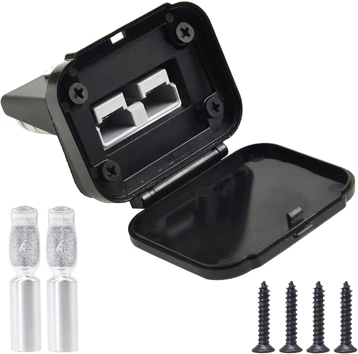 Anderson Plug 120A - Compatibele Basis Stekker voor Auto, Caravan, Motor en Boot - Zwart