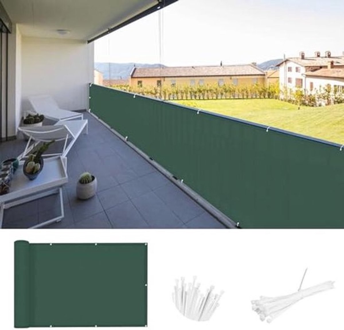 Balkonscherm Privacy Bescherming 85x600 cm - UV, Wind en Waterdicht