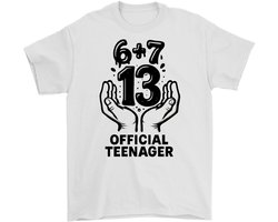 Grappig Tiener Shirt – OFFICIAL TEENAGER – Leuk Cadeau – Unisex T-Shirt voor Dames & Heren – Humor Cadeau