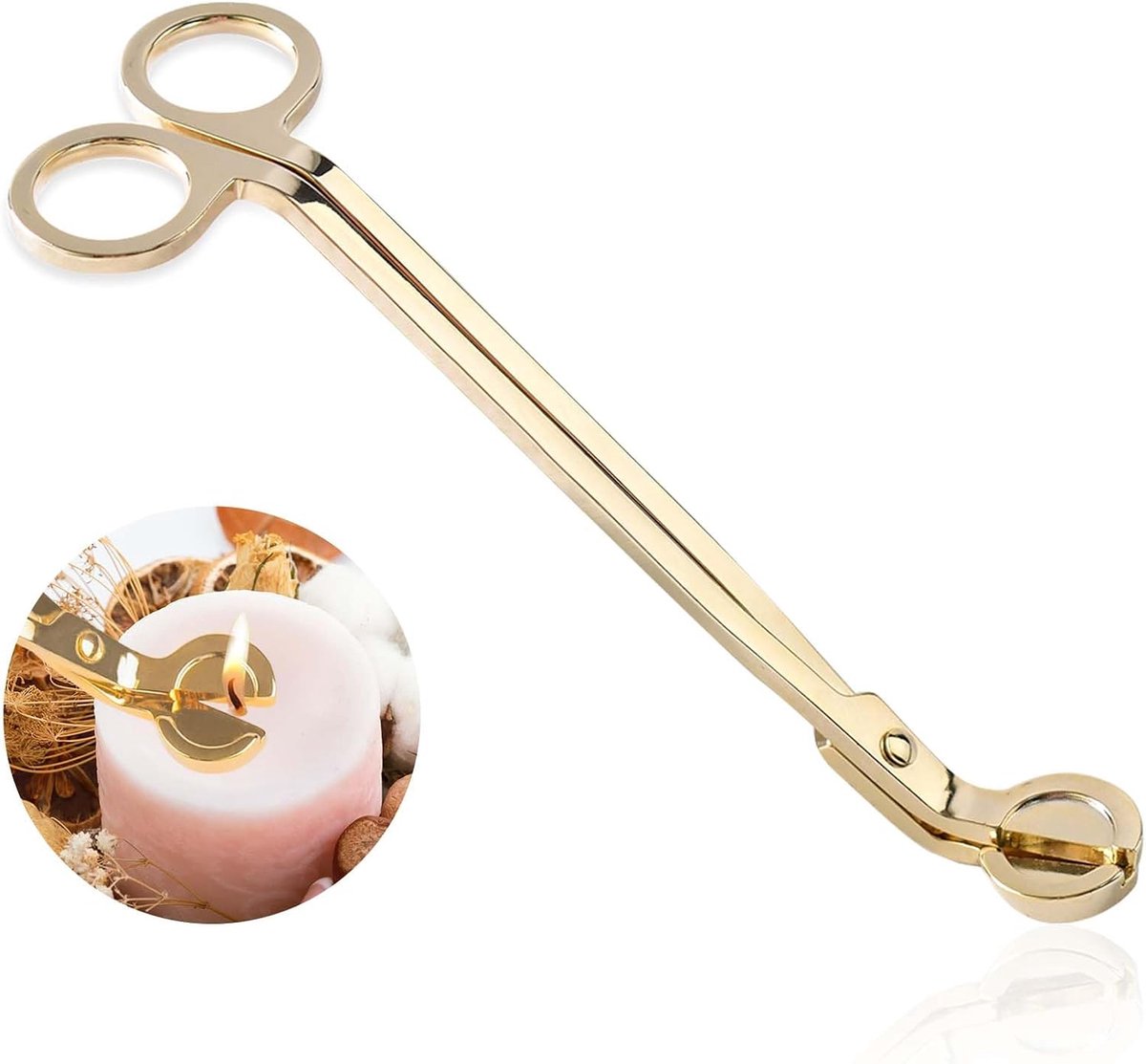 Kaars Wick Trimmer Roestvrij Kaars Wick Cutter Wick Clipper Wick Schaar (Gouden)