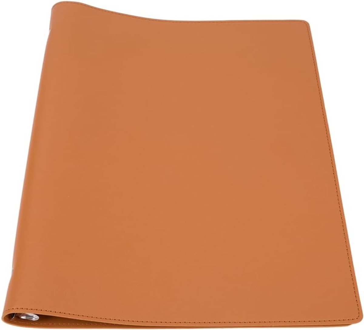 Bruine A4 PU Leren Binder Cover met 8 Ringen voor 31.5 x 24.5 cm - Vintage Portfolio Map voor Documenten, Foto's en Agenda's, Ideaal voor Thuis en Kantoor