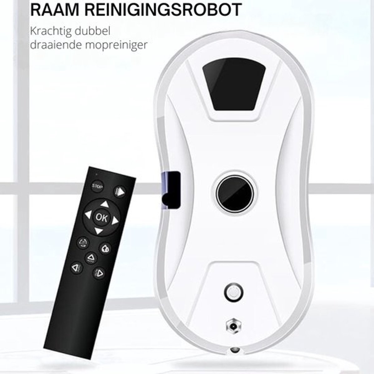 Robot Ramenwasser - Robot Ramenreiniger - Robot Glazenwasser - Ruitenreiniger - Automatische Watersproeier - 5600 PA Zuigkracht - Automatisch Watersproeisysteem - Inclusief Stroomuitval Beveiliging - Voor Glas - Spiegels - Tegels - Marmer