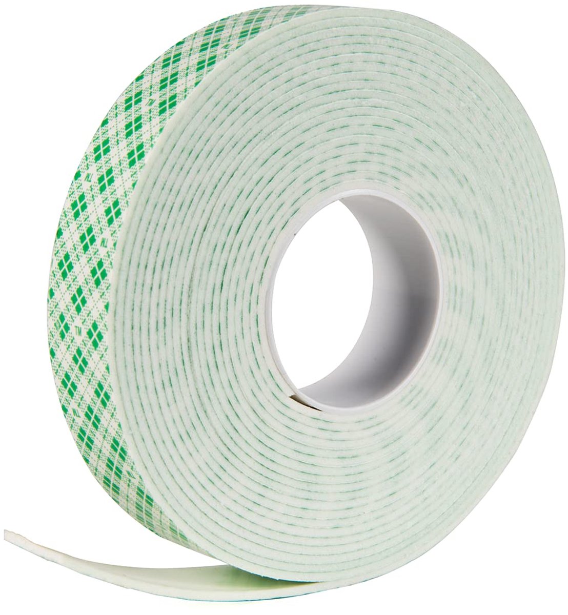 Dubbelzijdig polyurethaanschuimtape, voor verlijmen, plakken en installeren, wit, 1,5 cm x 2 m, 1 rol