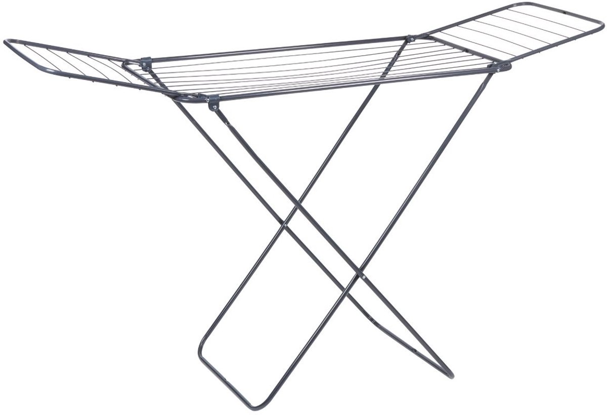 Lifetime Droogrek Opvouwbaar - Wasrek van Staal met 18 Meter Droogcapaciteit tot 10 kg Wasgoed - Uitschuifbare Droogvleugels - Afmetingen Uitgeklapt 168x52x102 cm - Kleur Zilver