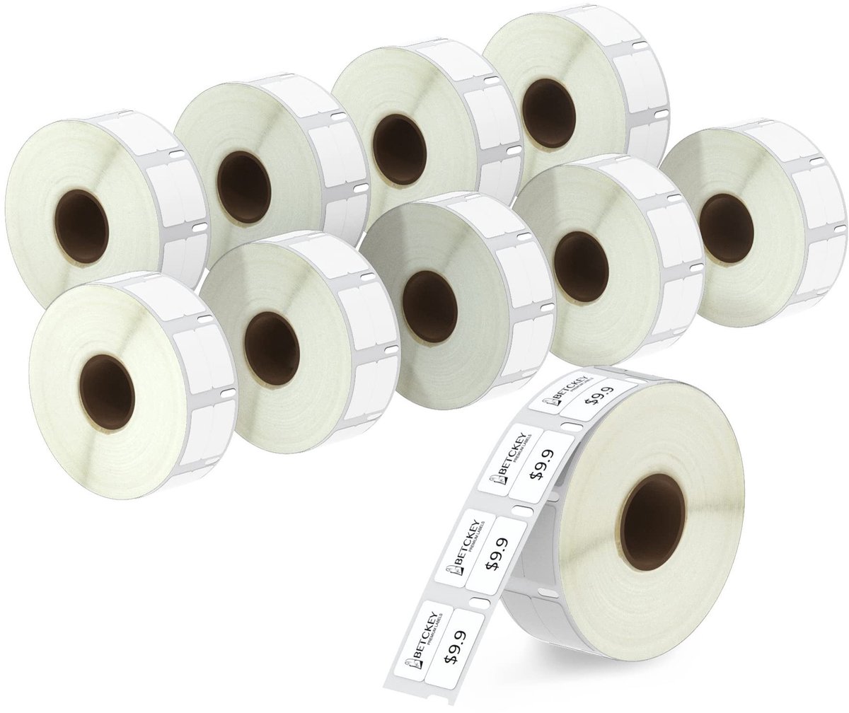 Elzusha - 10 Rollen Labels Compatibel met Dymo - 12mm x 24mm Wit