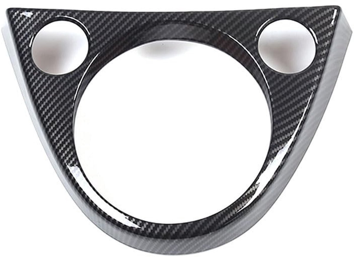 Elzusha - Auto schakelframe voor Fiat 500 2011-2024 - Decoratieve bekleding zwart koolstofvezelpatroon