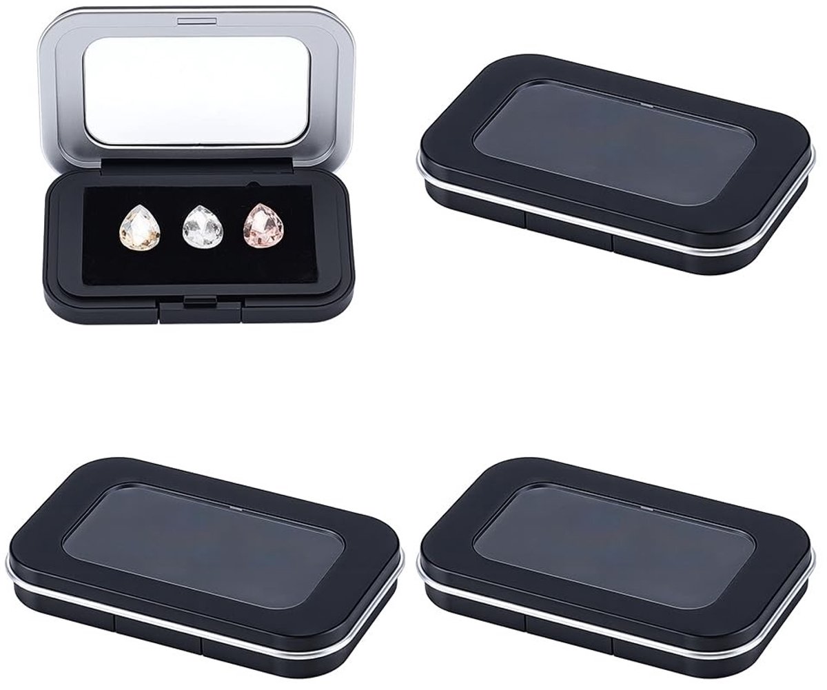 Elzusha - Gemstone Display Box - 4 Stuks - 8 x 5 x 1 cm