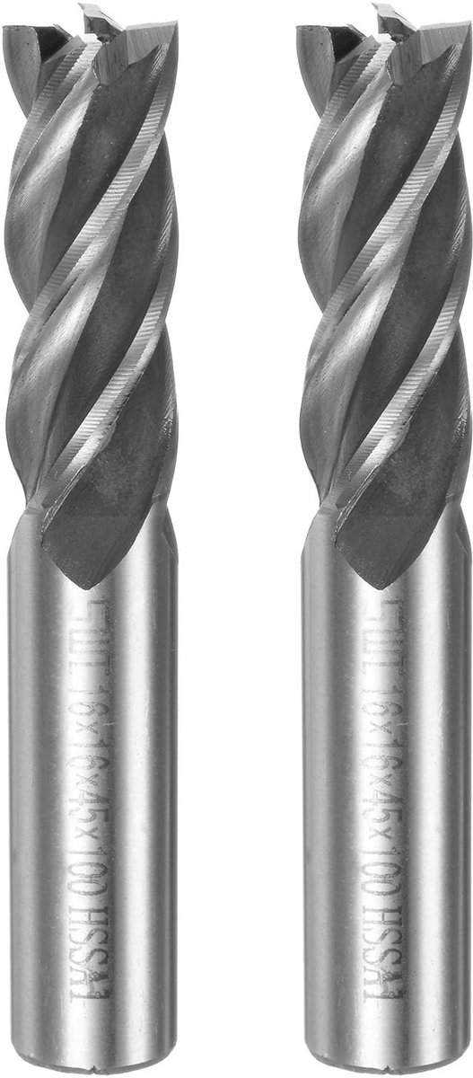 Elzusha - HSS-AL Frees Cutter Set - 16mm Snijdikte - 2 Stuks