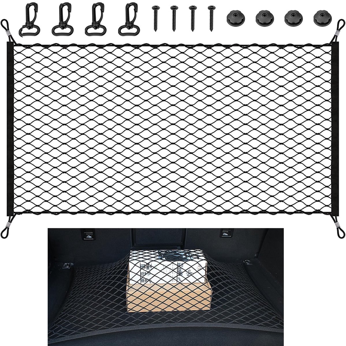 Elzusha - Auto Bagage Net 110 x 60 cm met Beugels