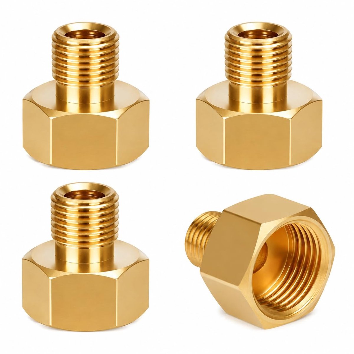 Elzusha - Gasadapter Set - 4 Stuks - 1/2 Inch naar 1/4 Inch
