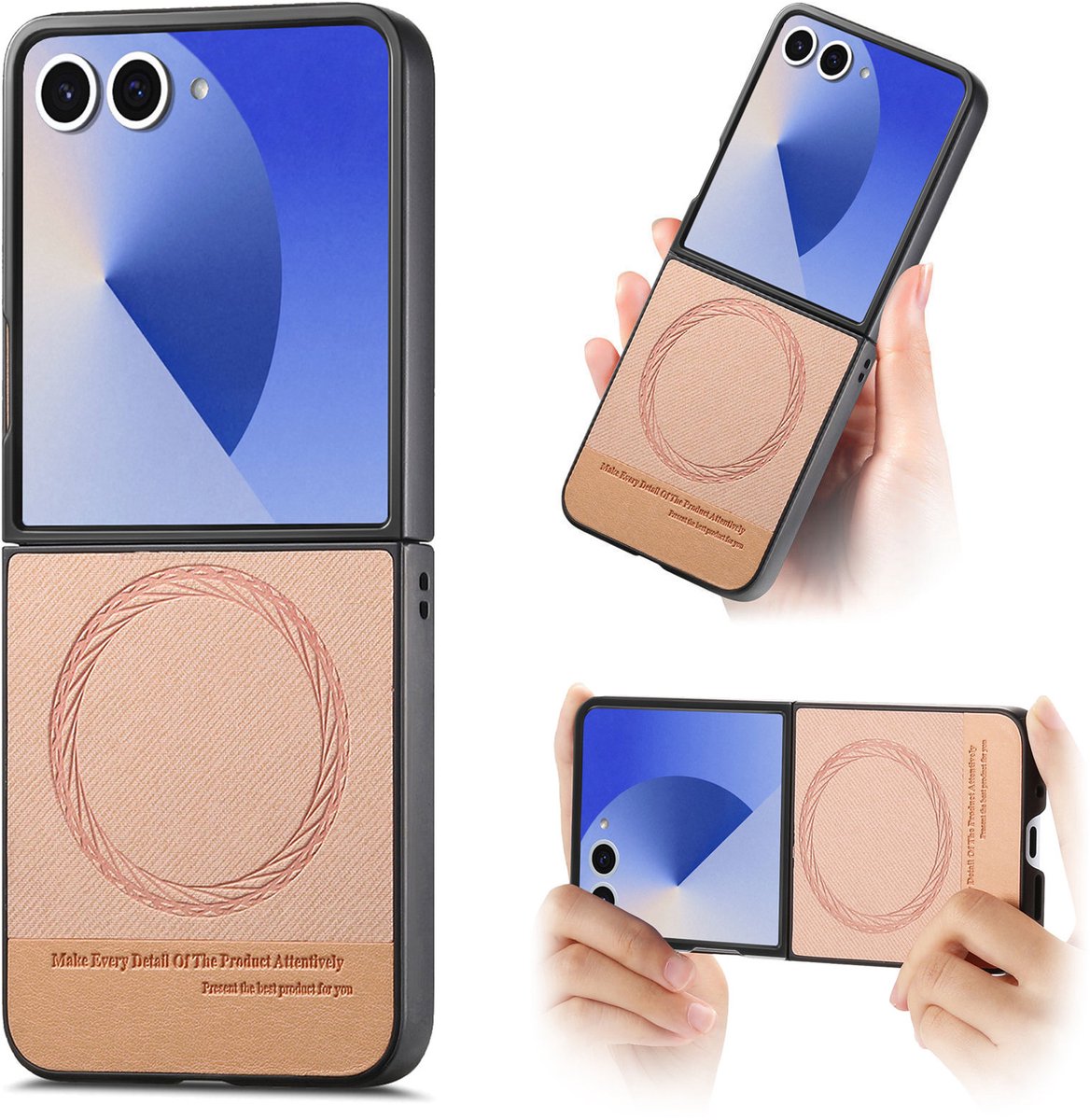 Luxe Magnetische hoesje voor Samsung Galaxy Z Flip 8 _ Roze