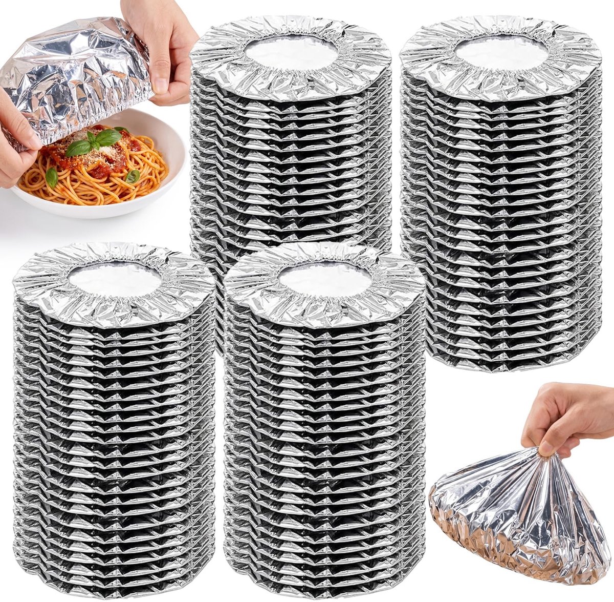 Elzusha - Aluminium deksels voor levensmiddelen - 50 stuks