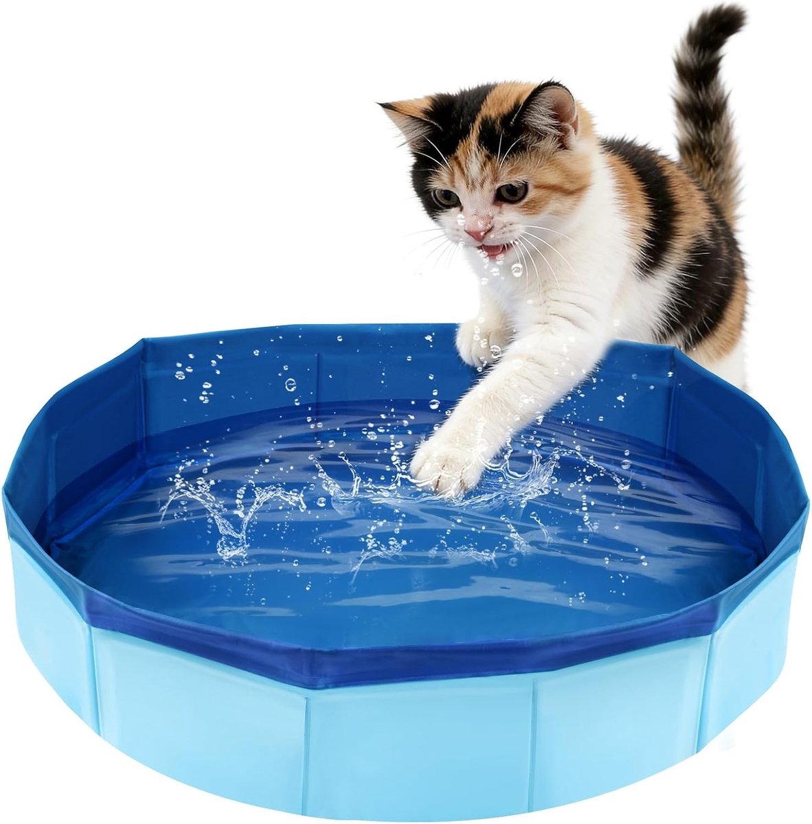 Vouwbare Mini Plonsbad voor Katten en Honden, Ideaal voor Warm Weer, 50x10 cm, Dierenbad voor Huisdieren, Verkoeling voor Katten en Honden
