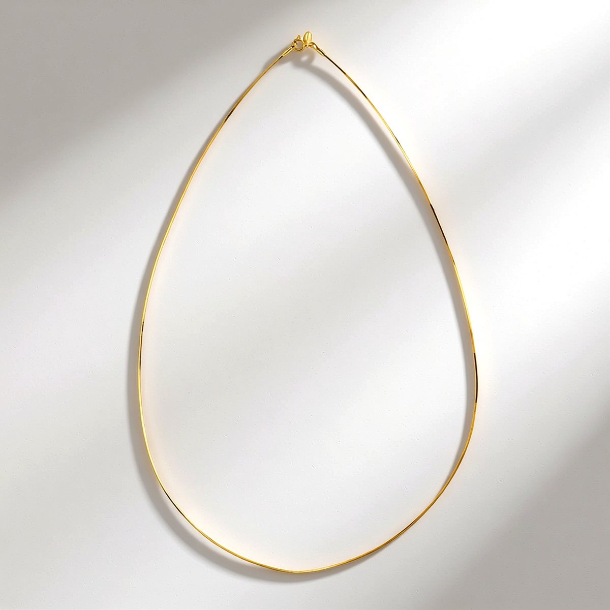 Cavill - Omega Halsketting - 925 Sterling Zilver met Vergulding - 50 cm - Monosono Collectie - Elegante Zilveren Ketting voor Dames