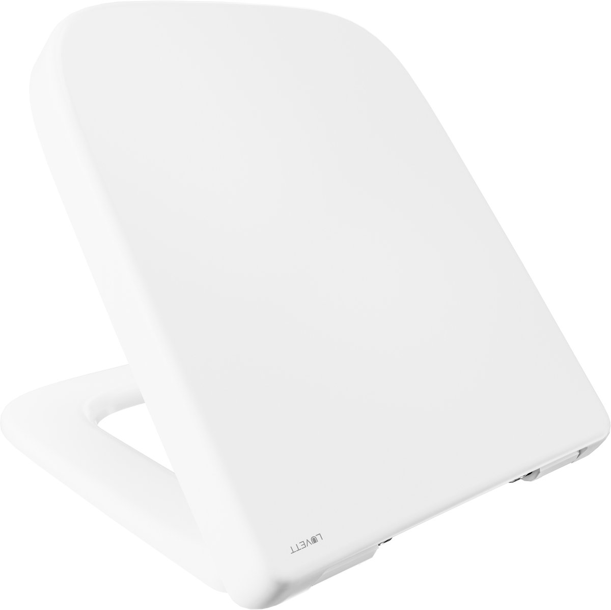 Luvett Q500 - WC-bril Vierkant - Wit - Dubbele Softclose - Afneembaar - 3 Montagevarianten - Duroplast