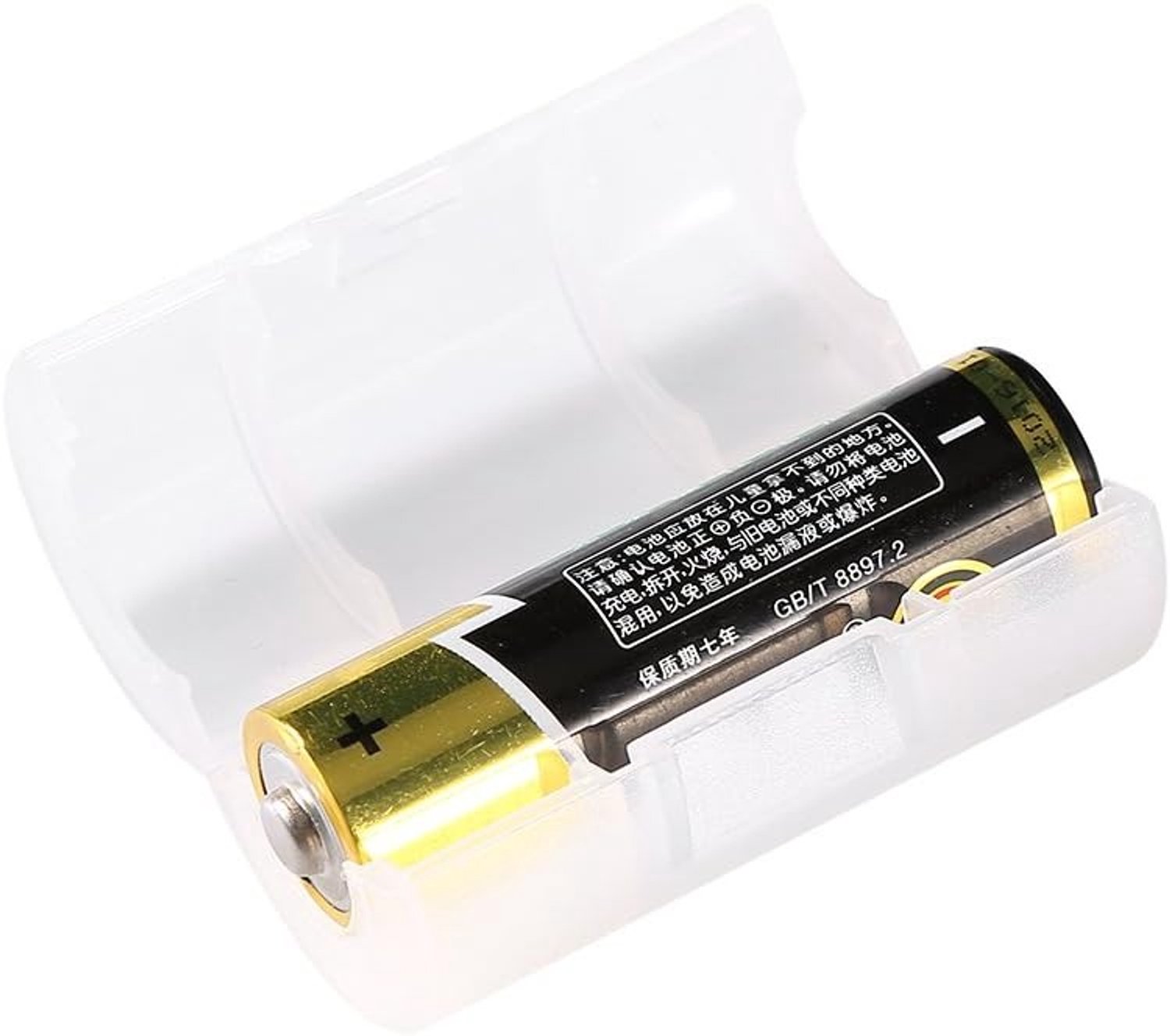 Batterijadapter - Doorschijnend Wit - C Maat - Batterijconverter van AA naar C - Voor Elektronica en Noodsituaties