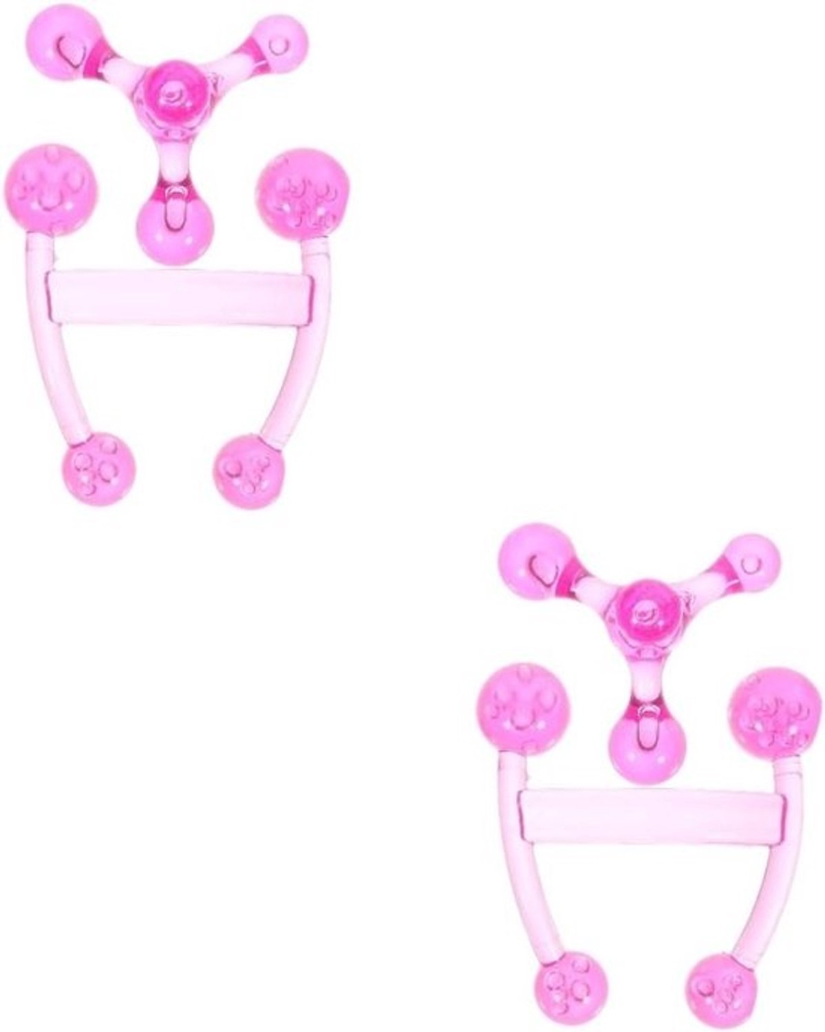 Massage Set - Lichaamsroller - Ontspanning Spieren - Gladde Randen - 4 Delig - Roze