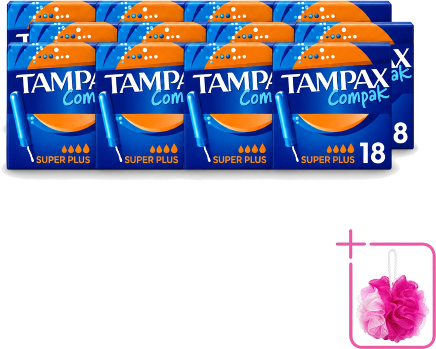 12 x Tampax Compak – Tampons – Super Plus - Bulkverpakking - Tampons - Menstruatie
