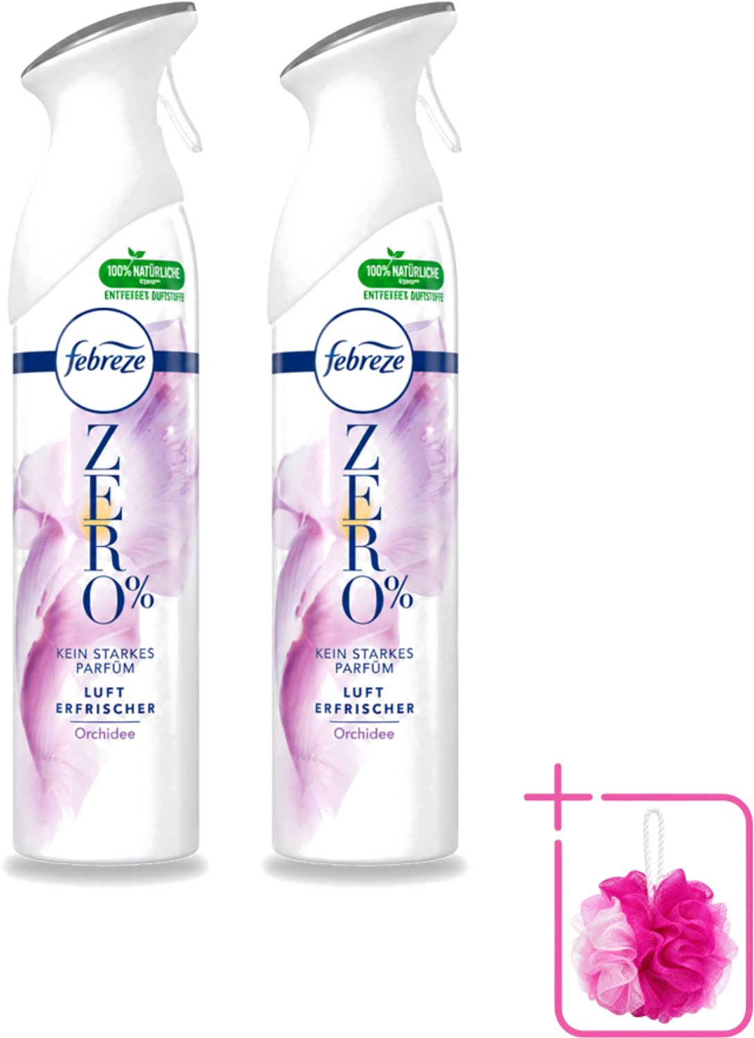 2 x Febreze Spray - Zero % - Orchidee - Luchtverfrisser - 300ml - Bulkverpakking - Luchtverfrisser - Geuren verwijderen