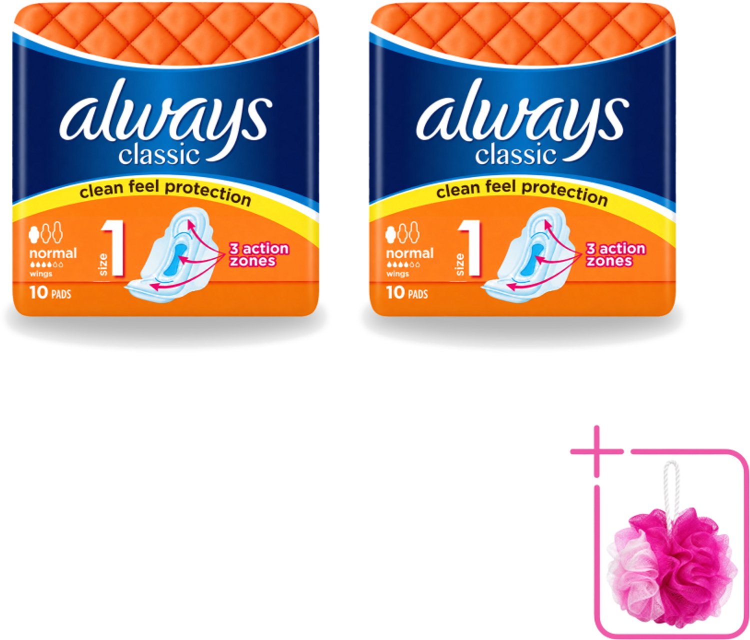 2 x Always Classic - Maandverband - Normaal met Vleugels - 10 Maandverbandjes - Bulkverpakking - Maandverband - Menstruatie