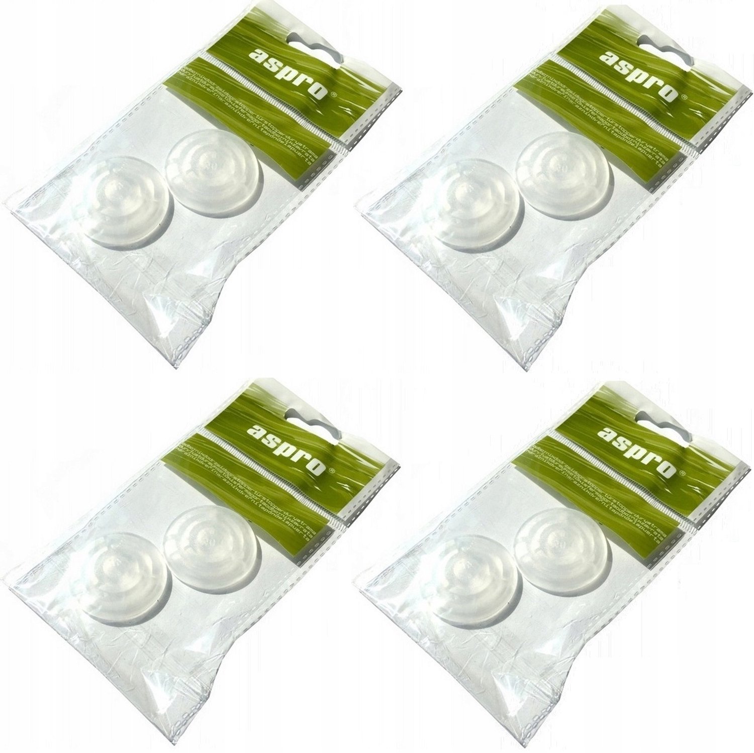 8x Zelfklevende Deurstopper Muur - Transparant 40mm