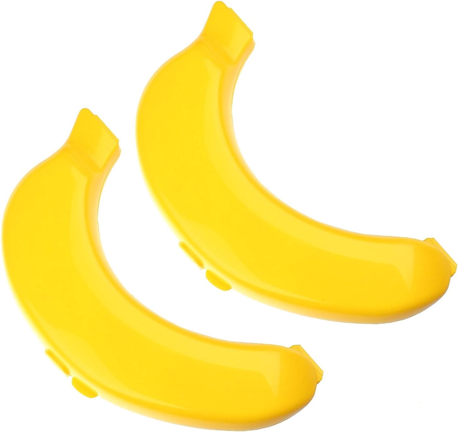 Bananendoos set van 2 - Gele kunststof - BPA-vrij - Stijlvolle bananenopslag - ShopVlot