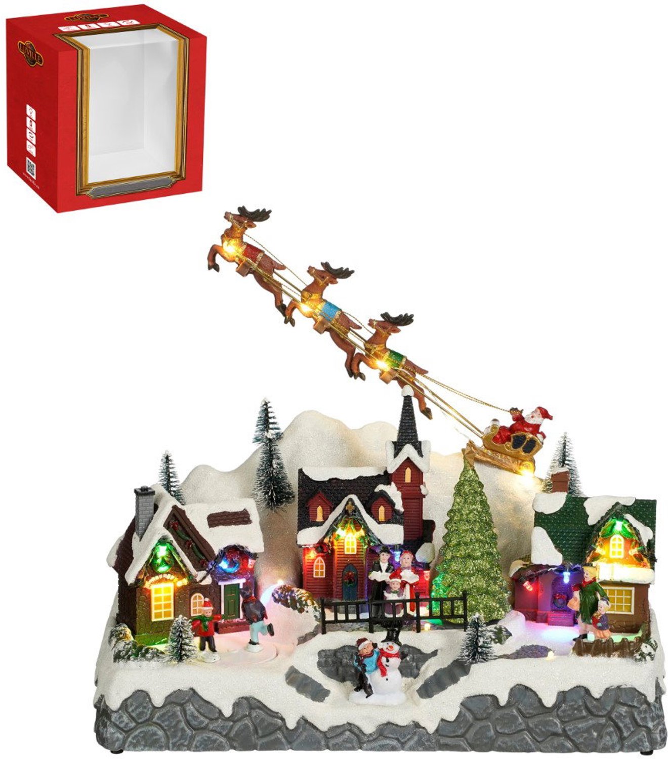 Village scenery battery operated l34xb18xh27,5 cm Luville