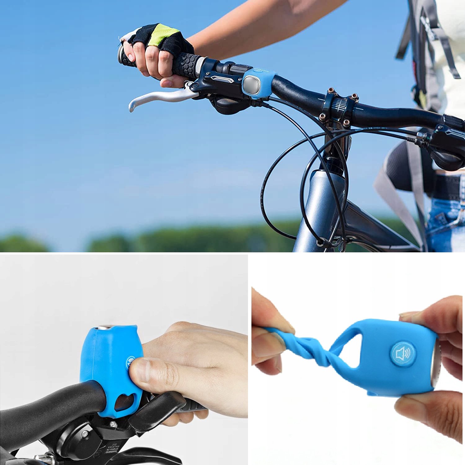 Merkloos Elektrische Fietsbel Luid 120dB Waterdicht met 3 Geluiden