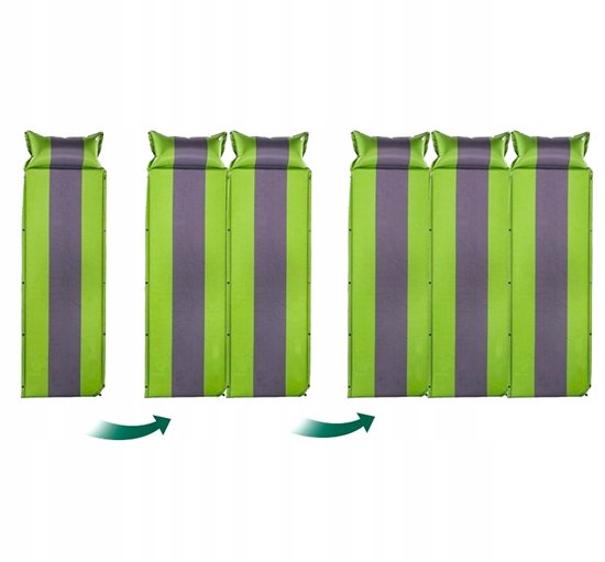 Zelfopblazend Kampeermatras met Kussen - Comfortabel & Lichtgewicht — afbeelding 4
