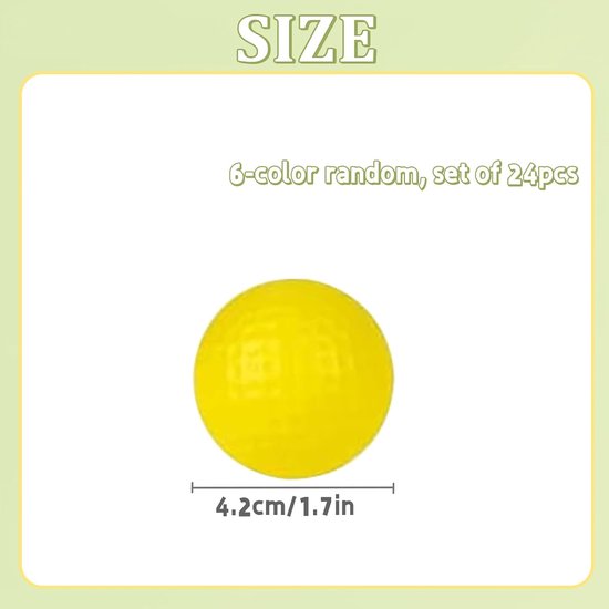 Foam golfballen 42 mm - Set van 24 - Realistisch gevoel - Ideaal voor training - ShopVlot — afbeelding 4