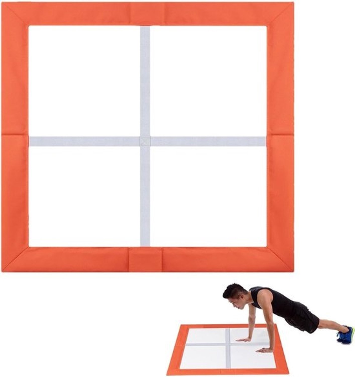 Agility Trainingsset - Oefenmat Beentrainer - Verbeter Snelheid - Vaste Breedte Ontwerp - 70 x 70 cm - Oranje