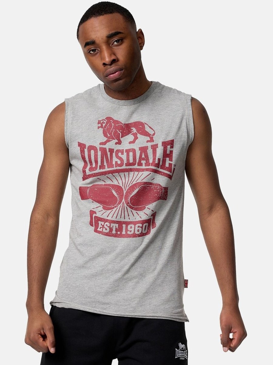 Lonsdale tanktop Cleator mouwloos T-shirt slim fit