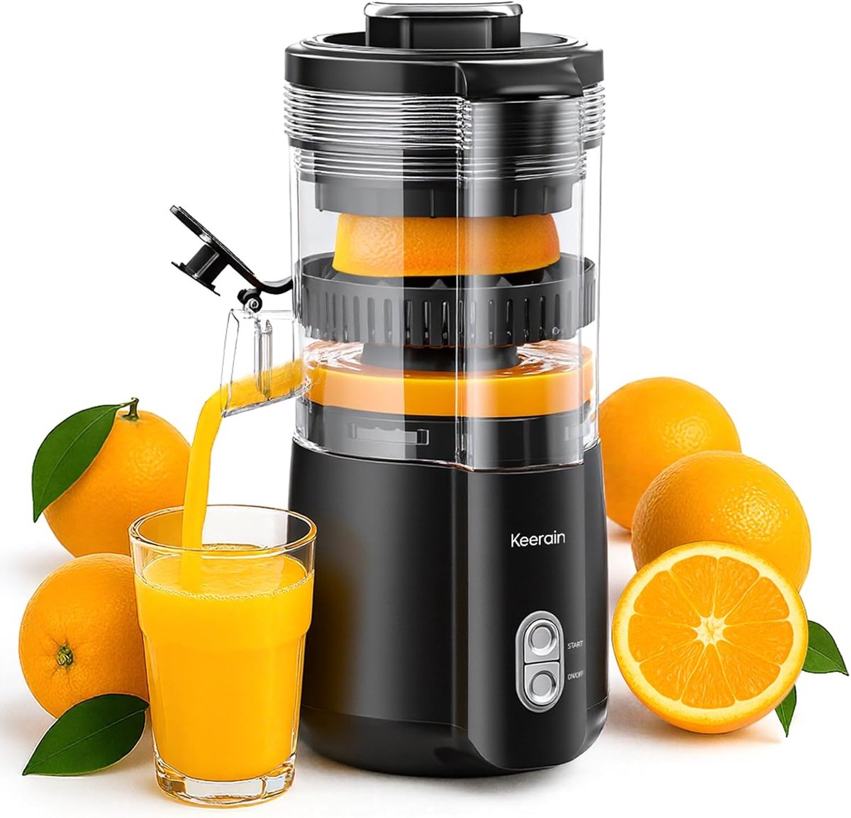 Elektrische Citruspers Volautomatisch – Krachtig en Stil, 100W – Voor Sinaasappels, Citroenen en Tomaten