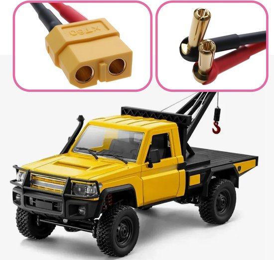 Compatibele 2-Pack Haakse Adapter Kabels van XT60 Vrouwelijk naar 4 mm Banaan - 9cm 14AWG Siliconen RC Oplader Lood voor Drones en Modelbouw — afbeelding 2