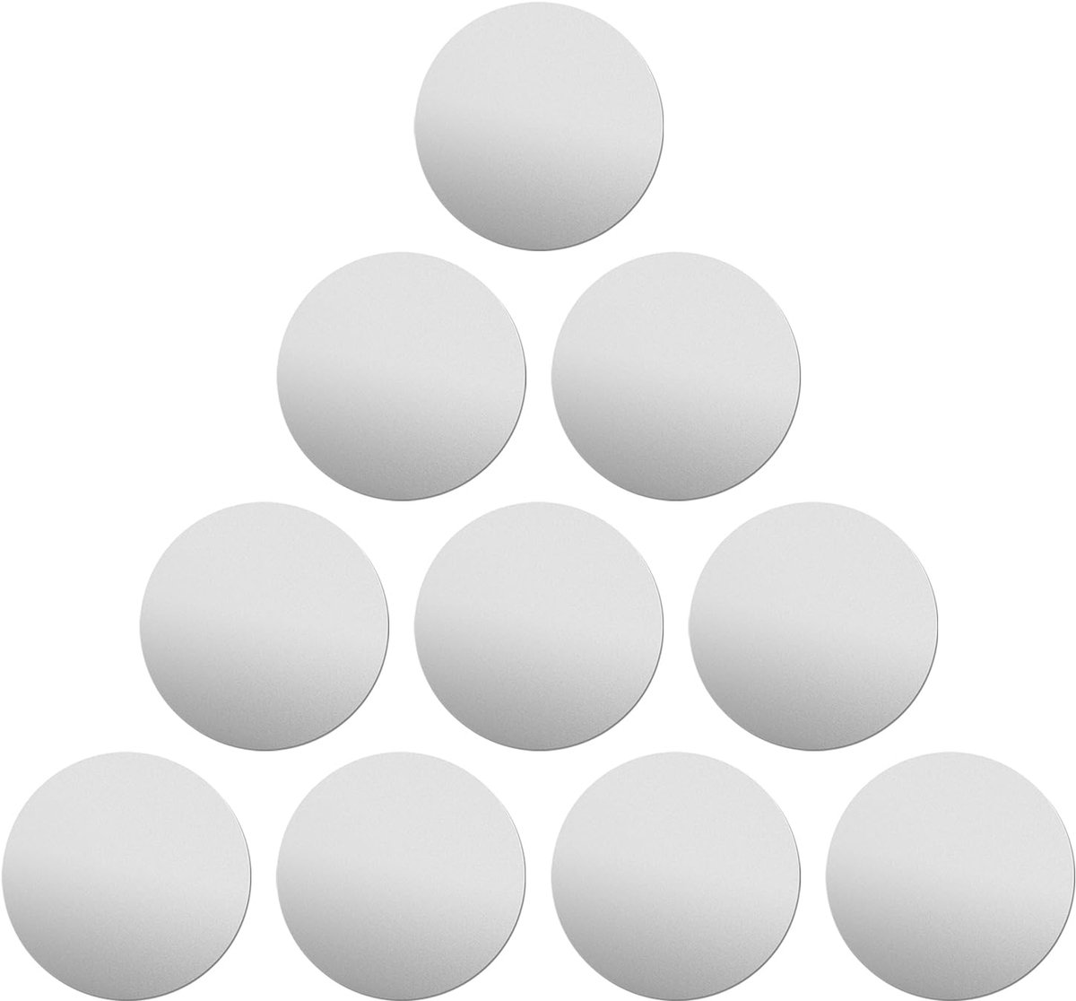10 stuks ronde plaat van 304 roestvrij staal, diameter 50 mm x 2 mm, ronde metalen schijven, roestvrij, blanco - ShopVlot