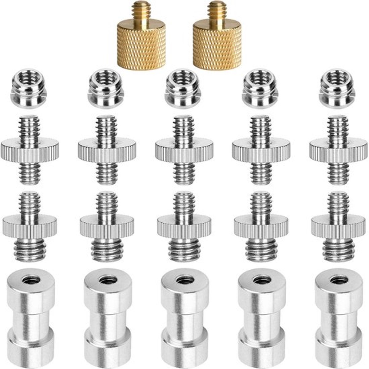 Camera Schroef Adapter Set - 1/4 naar 3/8 Converter - 22 Stuks - Messing