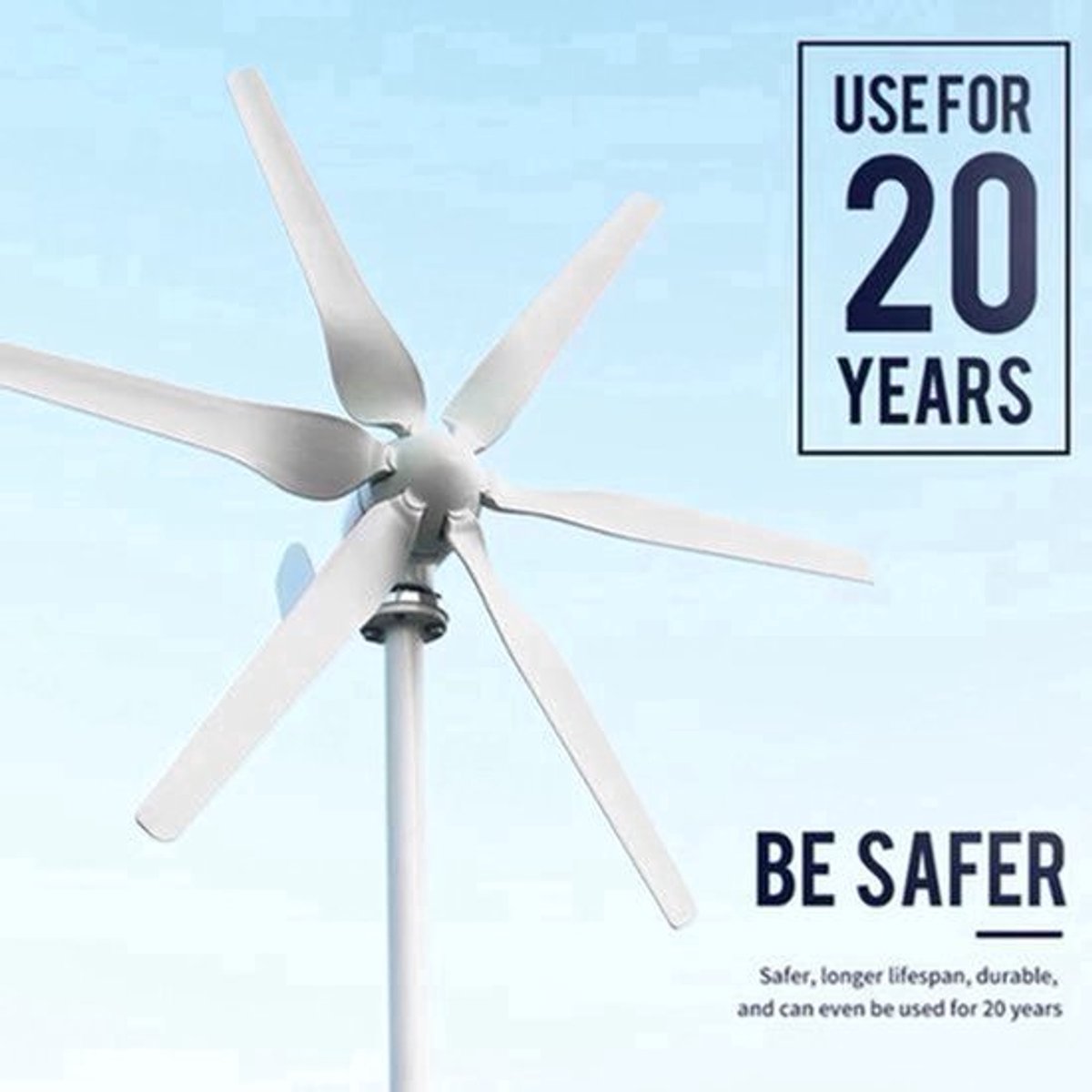 3000W Windturbine – Windgenerator – Windmolen – Windenergie Generator – Windkracht Generator – 24V Met MPPT-Controller – Efficiënt Bij Lage Windsnelheid – Robuust Aluminium En Roestvrij Staal