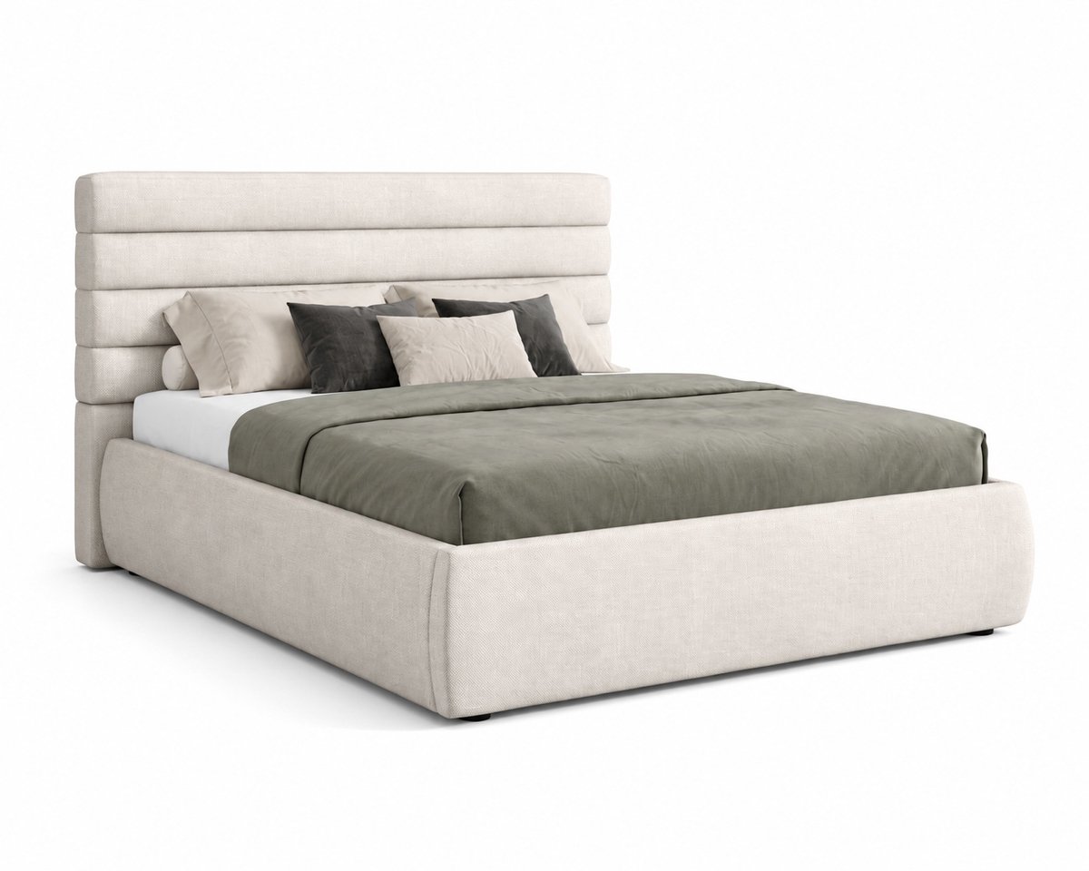 Homesy The Essence of Comfort Lento 140 x 200 cm tweepersoonsbed met opbergruimte – Artico Nata – met Kornos pocketveringmatras met kokosmat