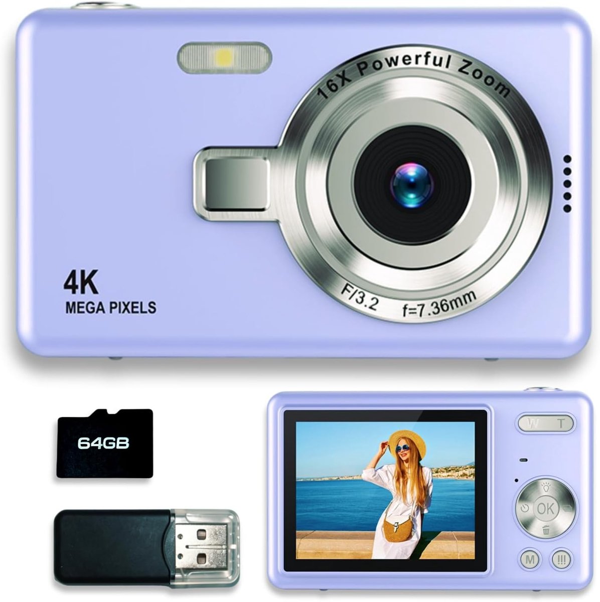 Camera 4K 50 MP, compacte camera voor jongens